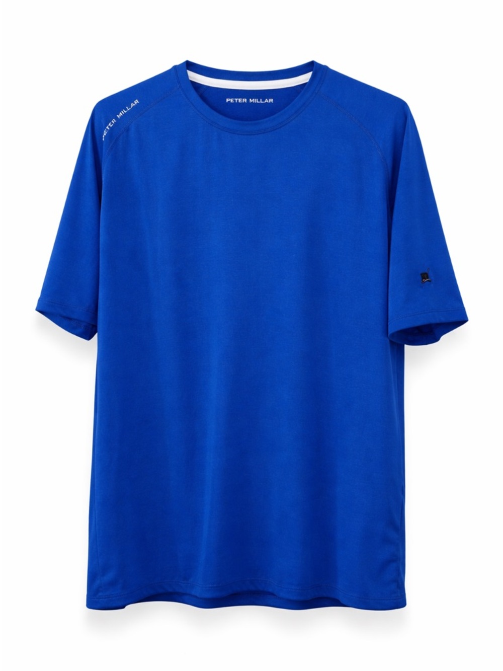Peter Millar Performance Shirt Blue Short Sleeve XXL UPF 50+ Stretch Athletic